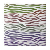 Kleurrijke Zebra Abstract Tegeltje (Voorkant)