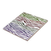 Kleurrijke Zebra Abstract Tegeltje (Zijkant)
