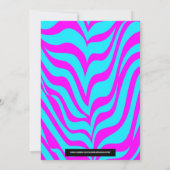 Kleurrijke Zebra Afstuderen Aangepaste kleuren Kaart (Achterkant)