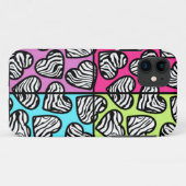 Kleurrijke zebra harten iPhone 5 Hoesje (Achterkant (horizontaal))