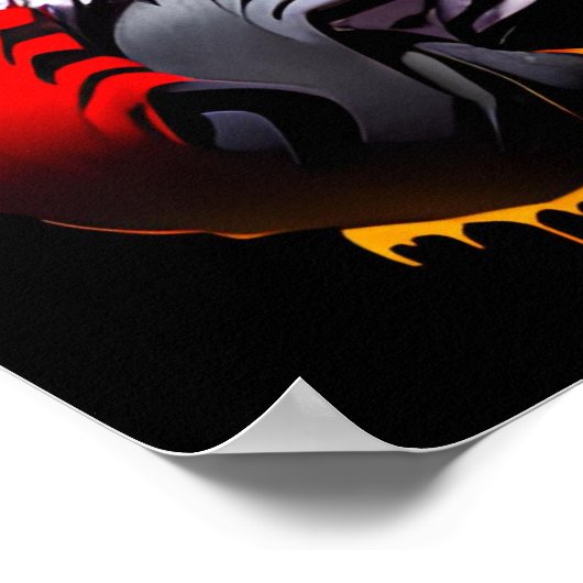 Kleurrijke Zebra Poster (Hoek)