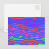 Kleurrijke Zebra Stripe Abstract Briefkaart (Voorkant / Achterkant)