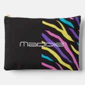 Kleurrijke Zebra Stripes Patroon Accessoire Pouch Etui (Voorkant)
