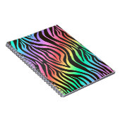 kleurrijke zebraafdrukken notitieboek (Rechterzijde)