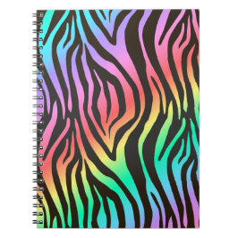 kleurrijke zebraafdrukken notitieboek