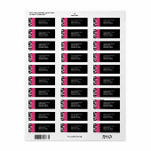 Kleurrijke zebraprint etiket (Full Sheet)