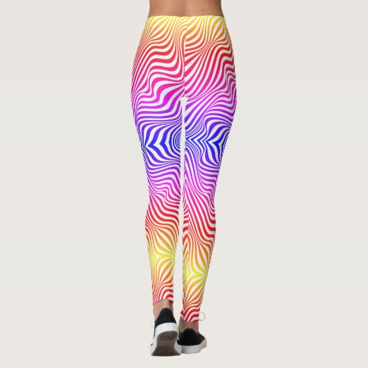 Kleurrijke zebraprint leggings (Achterkant)