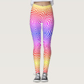 Kleurrijke zebraprint leggings (Voorkant)