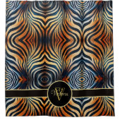 Kleurrijke zebraprint persoonlijk douchegordijn (Voorkant)