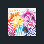 Kleurrijke Zebras Large waterverf Art Canvas afdru Afdruk<br><div class="desc">Helaas ben ik verliefd geworden op nog een fenomenale kunstenaar wiens Afbeelding ik tientallen voor je wil kopen. Toch heb ik, aangezien ik de $50.00 tot $100.00 verlengde licenties voor elk legaal gebruik van de kunst op mijn Zazzle-producten voor jou betaal, nu 8 gekocht en nog een paar extra maanden....</div>