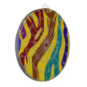 Kleurrijke zebrastrepen dartbord (Voorkant Links)