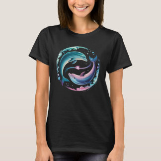 Kleurrijke Zee Dolfijn Oceaan Dier Natuur T-shirt