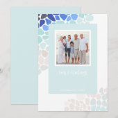 Kleurrijke Zee Glas Kerstfoto Vakantie Kaart (Voorkant / Achterkant)