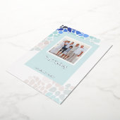 Kleurrijke Zee Glas Kerstfoto Vakantie Kaart (Gedraaid)