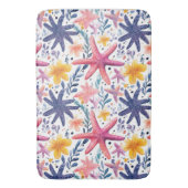 Kleurrijke Zee Life Starfish Badmat (Voorkant Verticaal)