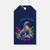 Kleurrijke Zee Lion Splash- Cadeaulabel (Voorkant)