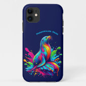 Kleurrijke Zee Lion Splash Case-Mate iPhone Case (Achterkant)