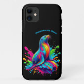 Kleurrijke Zee Lion Splash Case-Mate iPhone Case (Achterkant)