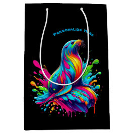 Kleurrijke Zee Lion Splash- Medium Cadeauzakje