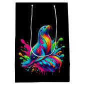 Kleurrijke Zee Lion Splash- Medium Cadeauzakje (Achterkant)