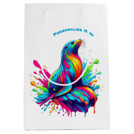 Kleurrijke Zee Lion Splash- Medium Cadeauzakje