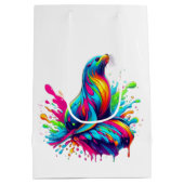 Kleurrijke Zee Lion Splash- Medium Cadeauzakje (Achterkant)