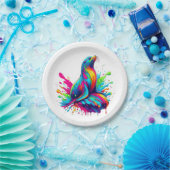 Kleurrijke Zee Lion Splash Papieren Bordje (Feest)