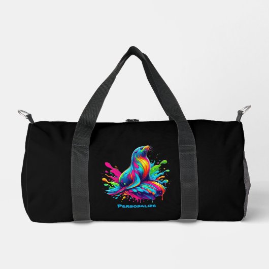 Kleurrijke Zee Lion Splash Ritszak Plunjezak (Voorkant)