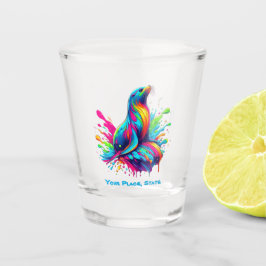 Kleurrijke Zee Lion Splash Shot Glas