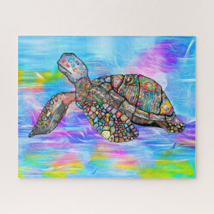 Kleurrijke Zee Turtle   Aangepast Legpuzzel