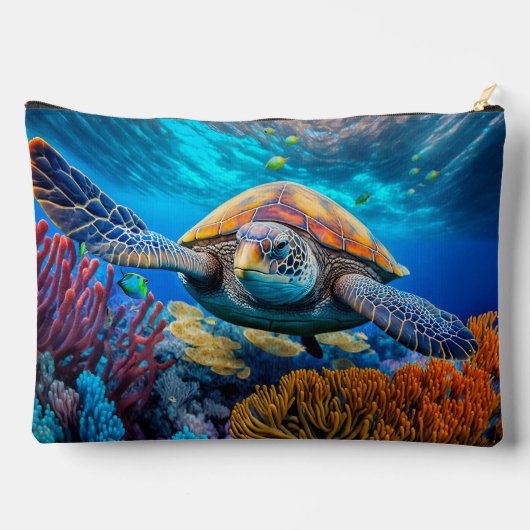 Kleurrijke Zee Turtle Etui (Achterkant)