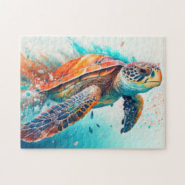Kleurrijke Zee Turtle Legpuzzel