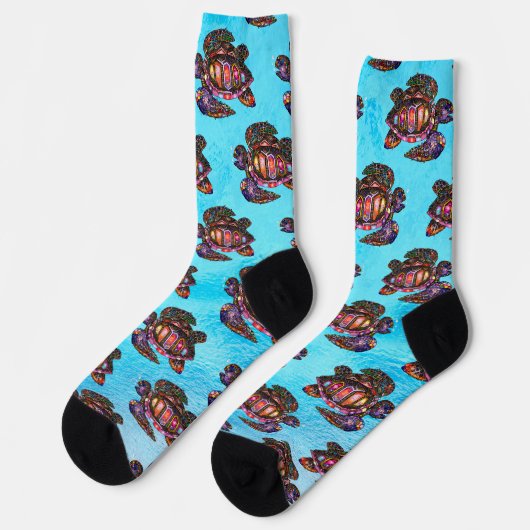Kleurrijke Zee Turtle Socks Sokken (Links)
