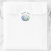 Kleurrijke Zee Urchin Dank u Ronde Sticker (Tas)
