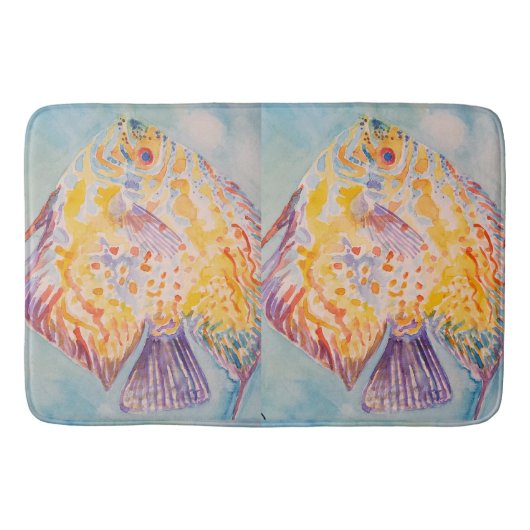 Kleurrijke Zee visoceaanbedekking Zee Bath Mat (Voorkant)