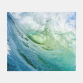 Kleurrijke Zee Waves Fleece Deken (Voorkant (Horizontaal))