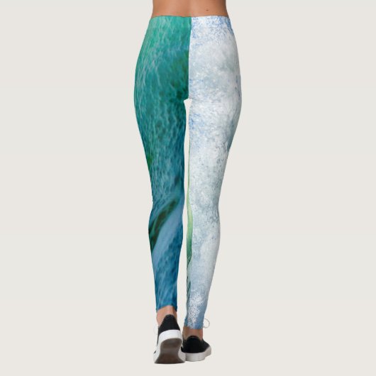 Kleurrijke Zee Waves Leggings (Achterkant)