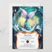 Kleurrijke Zee Zeemeermin Verjaardag Kaart (Voorkant)