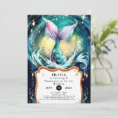 Kleurrijke Zee Zeemeermin Verjaardag Kaart (Staand voorkant)