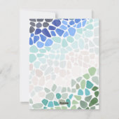 Kleurrijke Zeeen Glas Kerstkrans Feestdagenkaart (Achterkant)