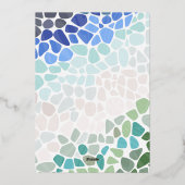 Kleurrijke Zeeen Glas Kerstkrans Folie Feestdagenkaart (Achterkant)