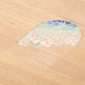 Kleurrijke Zeeen Glazen Verjaardag Acryl Uitnodigi Acryl Uitnodigingen (Laagn)