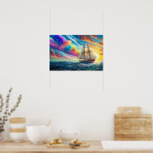 Kleurrijke zeeën poster (Keuken)