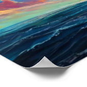 Kleurrijke zeeën poster (Hoek)