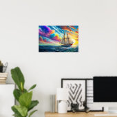 Kleurrijke zeeën poster (Thuiskantoor)