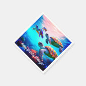 Kleurrijke Zeeen schildpadden in Koraalrif Servet (Hoek)