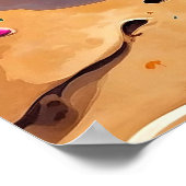 Kleurrijke Zeeen Schildpadden Onder Een Kosmische  Poster (Hoek)