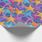 Kleurrijke Zeeen sterren Cadeaupapier (Hoek)