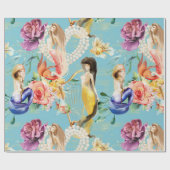 Kleurrijke Zeemeermin Cadeaupapier (Vlak)