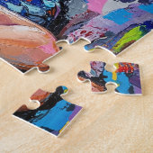 Kleurrijke Zeemeermin olieverfschilderij Legpuzzel (Zijkant)